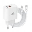 Hlzati tlt 20W USB-A s USB-C USB-C USB-C/USB-C tltkbel Rivacase PS4102 fehr