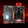 F�lhallgat� vezet�k n�lk�li Bluetooth mikrofonnal LED-es f�lhallgat� Maxell Halo Sport fekete #6