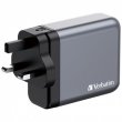H�l�zati t�lt� 2xUSB-C PD (140W) USB-C PD (20W) USB-A QC 3.0 EU/UK/US GaN Verbatim #2
