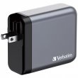 H�l�zati t�lt� 2xUSB-C PD (140W) USB-C PD (20W) USB-A QC 3.0 EU/UK/US GaN Verbatim #3