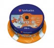 DVD-R lemez nyomtatható matt ID 4,7GB 16x hengeren Verbatim