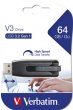 Pendrive 64GB USB 3.0 60/12MB/sec Verbatim V3 fekete-szrke