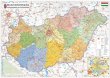 Falitérkép 100x140cm fémléces Magyarország járás térképe Stiefel