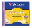 DVD+RW lemez jrarhat 4,7GB 4x norml tok Verbatim