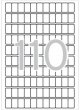 Etikett 12x18mm kerektett sark A5 Apli 1650 etikett/csomag