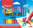 Zsírkréta Maped Color`Peps Wax 18 különböző szín