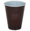 Műanyag pohár 1,5 dl barna-fehér