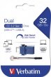 Pendrive 32GB USB 3.0+USB-C adapter Verbatim DUAL