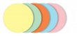 Moderációs kártyák kerek 10cm átmérő 6 szín Sigel vegyes színek