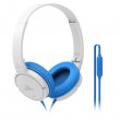 Fejhallgató mikrofon hangerőszabályzó Soundmagic P11S On-Ear fehér-kék