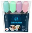 Szvegkiemel kszlet 1-5mm Schneider Job Pastel 4 klnbz pasztell szn