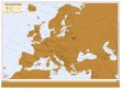 Kaparós Európa országai térkép 78x57cm Stiefel ezüst bevonat
