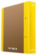 Gyűrűs könyv 2 gyűrű D alakú 50mm A4 karton Donau Life neon sárga