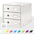 Iratt�rol� lamin�lt karton 3 fi�kos Leitz Click&Store feh�r #3
