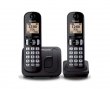 Telefon vezeték nélküli telefonpár Panasonic KX-TGC212PDB Duo fekete
