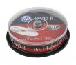 DVD+R lemez 4,7 GB 16x 10db hengeren Hp