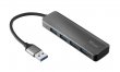 USB eloszt-HUB 4 port alumnium USB 3.2 Gen 1 Trust Halyx
