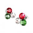 Flbeval piros-fehr-zld Swarovski kristllyal 11mm Art Crystella