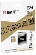 Memóriakártya microSDXC 64GB UHS-I/U1 85/20 MB/s adapter Emtec Elite Gold