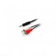 Audio kbel 3,5mm jack-2xRCA 2,5m Equip