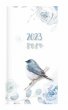 Zsebnaptár álló elrendezésű Toptimer Joy kék madár 3D (2023)