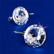 Flbeval francia kapcsos natr fehr Swarovski kristllyal 12mm Art Crystella