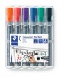 Flipchart marker kszlet 2-5mm vgott Staedtler Lumocolor 356 B 6 klnbz szn