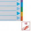 Regiszter karton A4 12 r�szes �rhat� el�lappal Esselte sz�nes #5