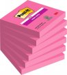 ntapad jegyzettmb 76x76mm 6x90lap 3M Postit Super Sticky pink