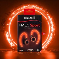 F�lhallgat� vezet�k n�lk�li Bluetooth mikrofonnal LED-es f�lhallgat� Maxell Halo Sport fekete #1