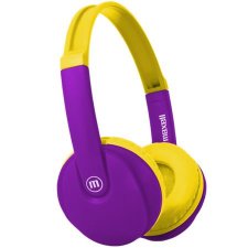 Fejhallgat� gyerek m�ret vezet�k n�lk�li Bluetooth mikrofonnal Maxell HP-BT350 lila-s�rga #1