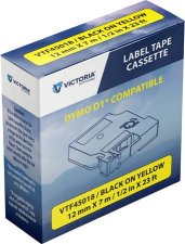 Feliratozgp szalag 12mmx7m Victoria Technology srga-fekete #1