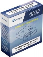 Feliratozgp szalag 9mmx7m Victoria Technology fehr-fekete #1