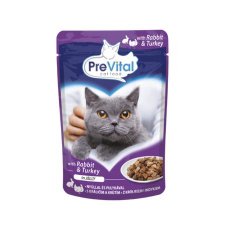 Macskaeledel alutasakos feln�tt macsk�knak 100g Prevital ny�l �s pulyka aszpikban #1