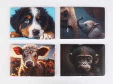 Di�k- �s igazolv�nytart� fekv� 6 bet�t lappal mint�s PVC T�bblapos �llatok #1