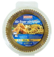 S�t�pap�r szilikonos Air Fryer k�sz�l�khez kerek 16cm 50db Mazzini Premium #1