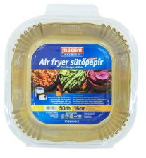 S�t�pap�r szilikonos Air Fryer k�sz�l�khez sz�gletes 16cm 50db Mazzini Premium #1