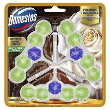 WC illatos�t� goly�k 3x50gr Domestos Aroma Lux feh�r r�zsabimb� �s teafa olaj #1