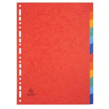 Regiszter karton A4 12 r�szes Exacompta sz�nes #1