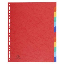 Regiszter karton A4+ 12 r�szes Exacompta sz�nes #1