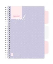 Spir�lf�zet A5 kock�s 100lap regiszteres Street Pad Dots #1