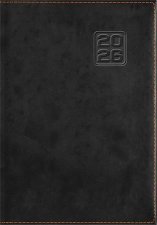 Napt�r tervez� B6 heti Dayliner Square fekete (2026) #1