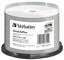 DVD-R lemez nyomtathat matt no-ID 4,7GB 16x hengeren Verbatim #1