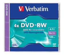DVD-RW lemez jrarhat 4,7GB 4x norml tok Verbatim #1