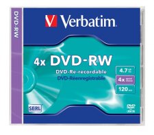DVD-RW lemez �jra�rhat� 4,7GB 4x norm�l tok Verbatim #1