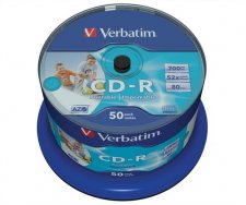 CD-R lemez nyomtathat� matt no-ID 700MB 52x hengeren Verbatim #1