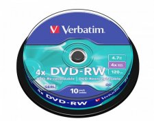 DVD-RW lemez jrarhat 4,7GB 4x hengeren Verbatim #1