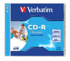 CD-R lemez nyomtathat matt ID 700MB 52x norml tok Verbatim #1