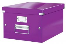 Irattrol doboz A4 lakkfny Leitz Click&Store lila #1