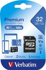 Memriakrtya Micro SDHC 32GB Class 10 adaterrel Verbatim Premium #1